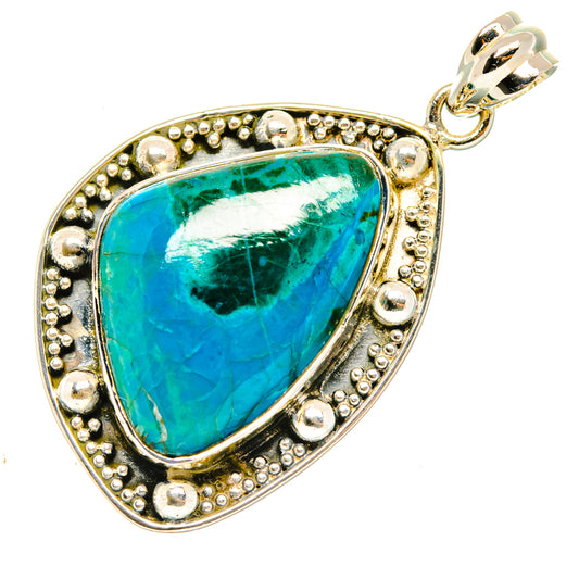 Chrysocolla Pendants handcrafted by Ana Silver Co - PD29644 - Photo 2