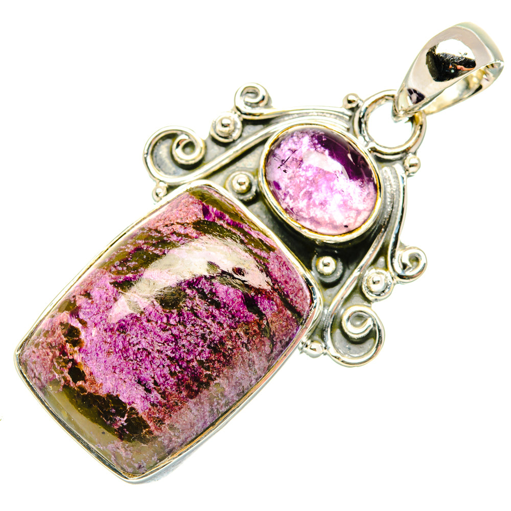 Stichtite, Amethyst Pendants handcrafted by Ana Silver Co - PD29653 - Photo 2