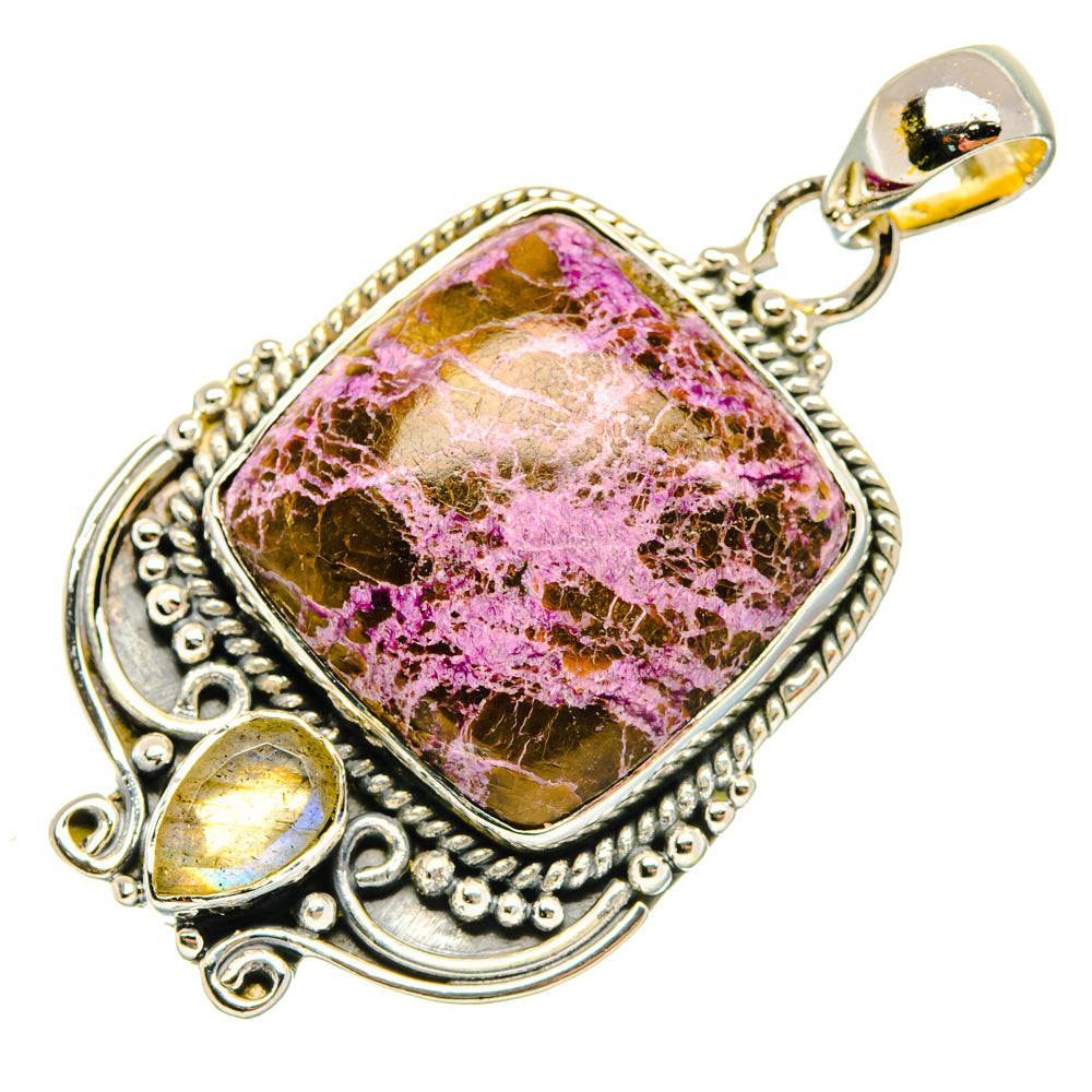 Stichtite, Labradorite Pendants handcrafted by Ana Silver Co - PD29656 - Photo 2