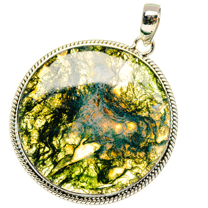 Green Moss Agate Pendants handcrafted by Ana Silver Co - PD29660 - Photo 2