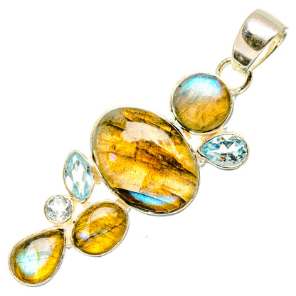 Labradorite Pendants handcrafted by Ana Silver Co - PD29664 - Photo 2