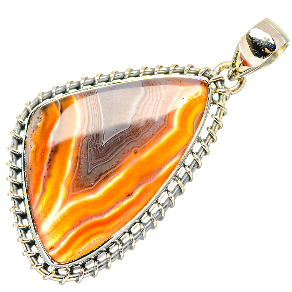 Botswana Agate Pendants handcrafted by Ana Silver Co - PD29673 - Photo 2