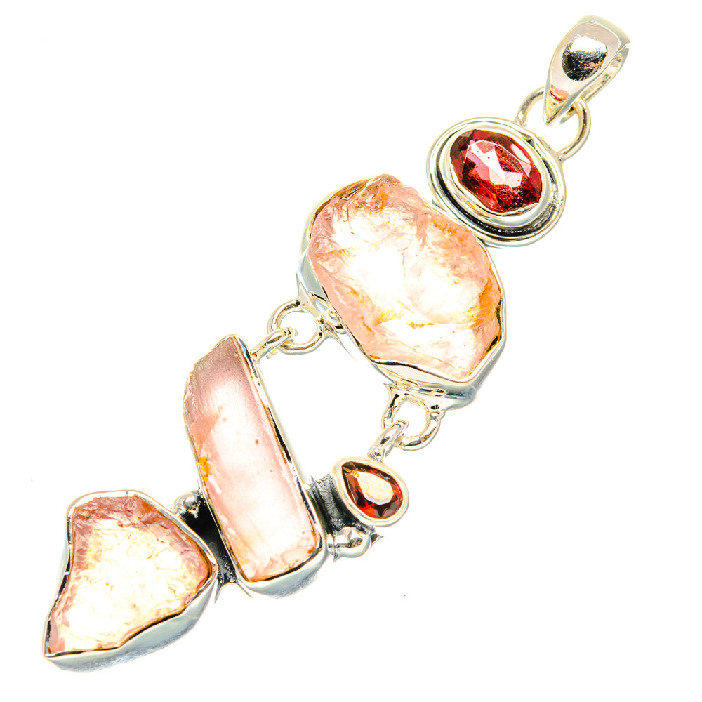 Rose Quartz Pendants handcrafted by Ana Silver Co - PD29679 - Photo 2