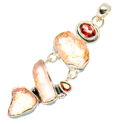 Rose Quartz Pendants handcrafted by Ana Silver Co - PD29679 - Photo 2