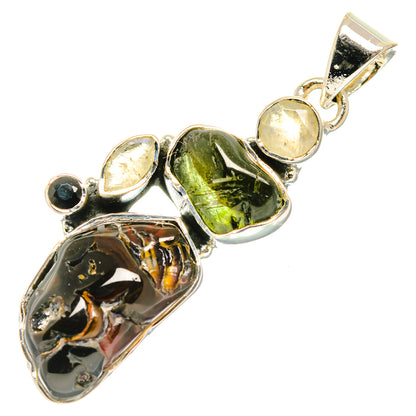 Mexican Fire Agate Pendants handcrafted by Ana Silver Co - PD29680 - Photo 2