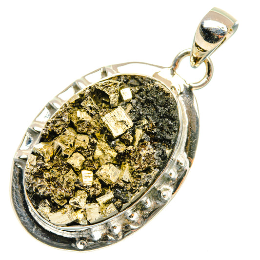 Pyrite Pendants handcrafted by Ana Silver Co - PD29681 - Photo 2