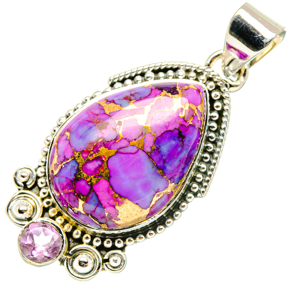 Purple Copper Composite Turquoise Pendants handcrafted by Ana Silver Co - PD29693 - Photo 2