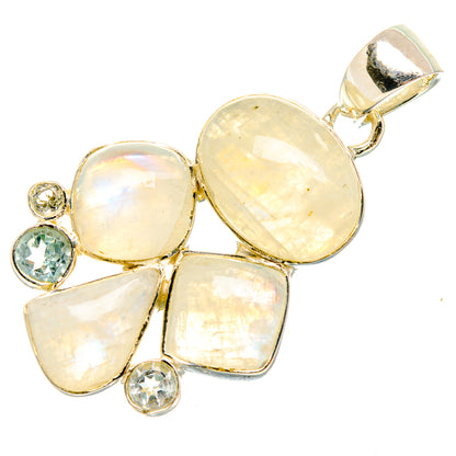 Rainbow Moonstone Pendants handcrafted by Ana Silver Co - PD29697 - Photo 2