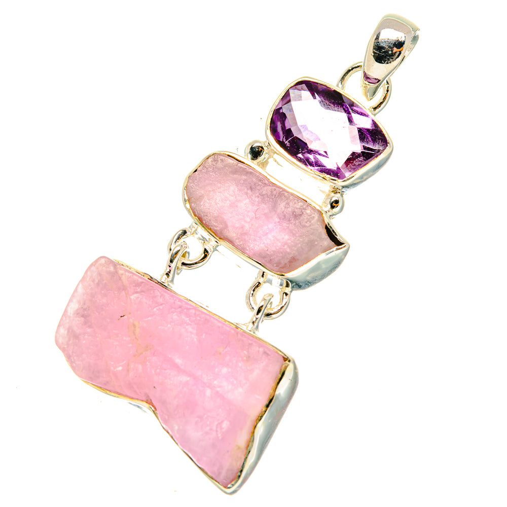 Rose Quartz Pendants handcrafted by Ana Silver Co - PD29704 - Photo 2