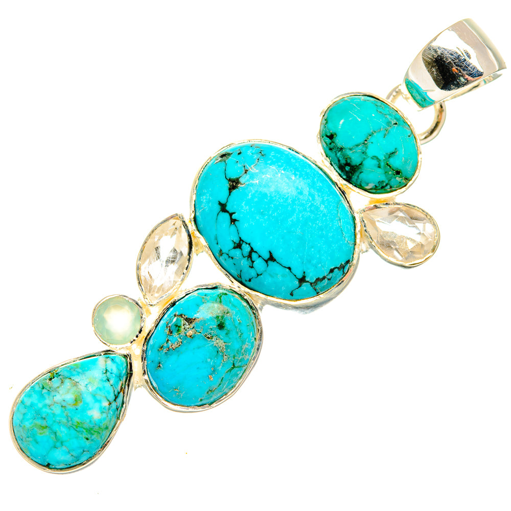 Tibetan Turquoise Pendants handcrafted by Ana Silver Co - PD29715 - Photo 2