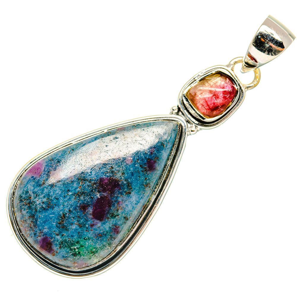 Ruby Fuchsite Pendants handcrafted by Ana Silver Co - PD29726 - Photo 2
