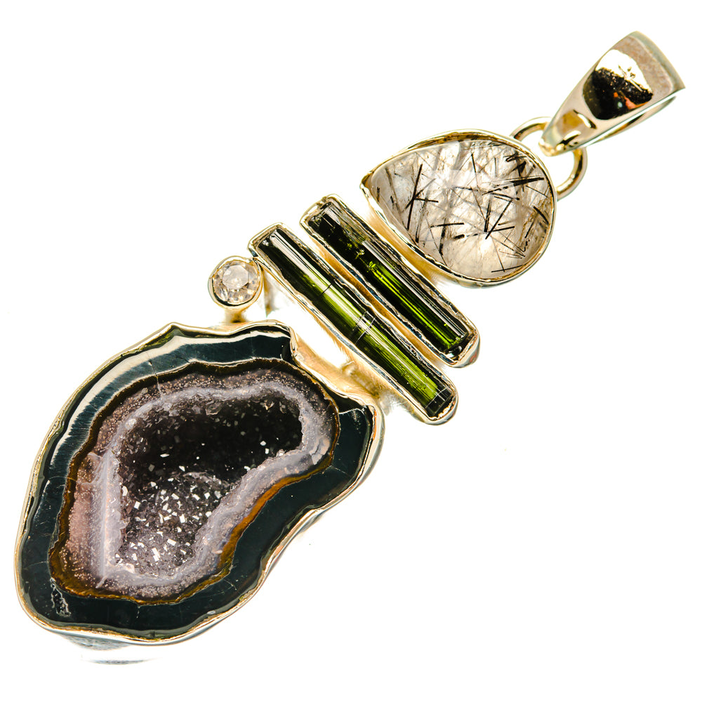Coconut Geode Slice Pendants handcrafted by Ana Silver Co - PD29764 - Photo 2