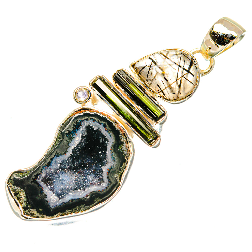 Coconut Geode Slice Pendants handcrafted by Ana Silver Co - PD29766 - Photo 2