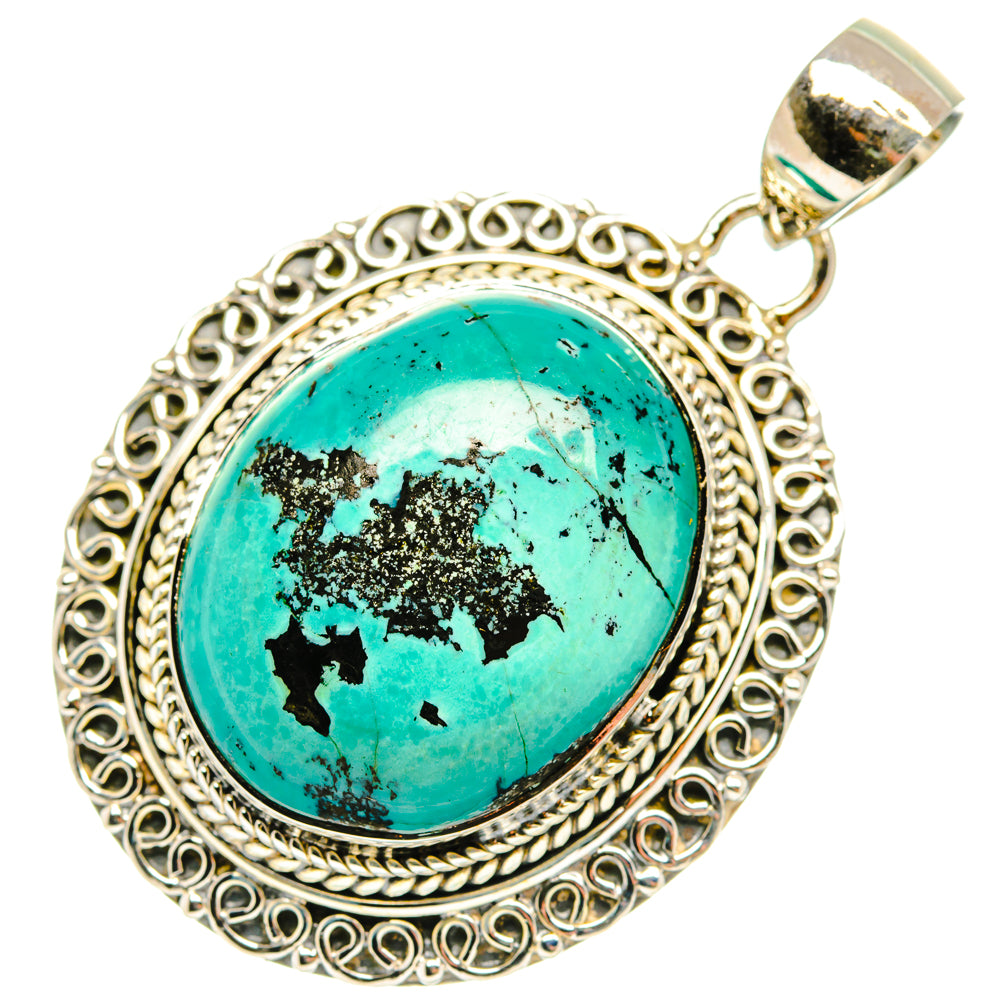 Tibetan Turquoise Pendants handcrafted by Ana Silver Co - PD29823 - Photo 2