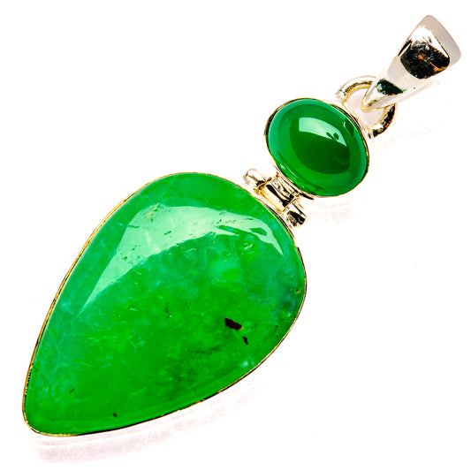 Chrysoprase Pendants handcrafted by Ana Silver Co - PD29868 - Photo 2