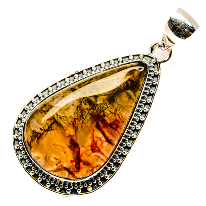 Green Moss Agate Pendants handcrafted by Ana Silver Co - PD29883 - Photo 2