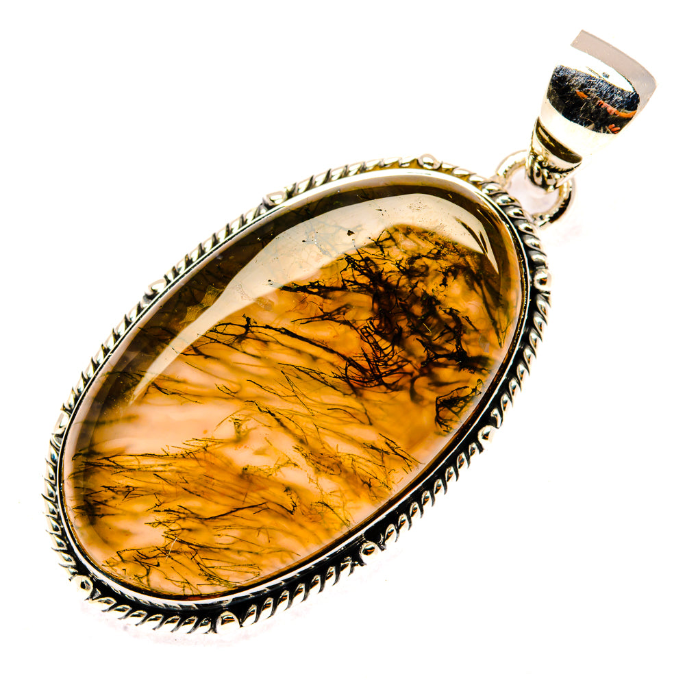Green Moss Agate Pendants handcrafted by Ana Silver Co - PD29887 - Photo 2