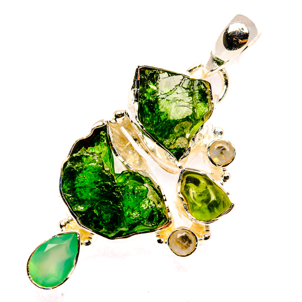 Chrome Diopside Pendants handcrafted by Ana Silver Co - PD29894 - Photo 2