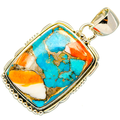Spiny Oyster Turquoise Pendants handcrafted by Ana Silver Co - PD29941 - Photo 2