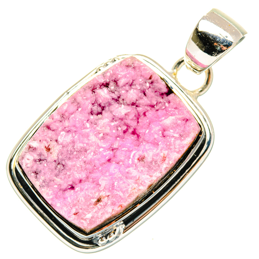 Cobalto Calcite Druzy Pendants handcrafted by Ana Silver Co - PD29947 - Photo 2