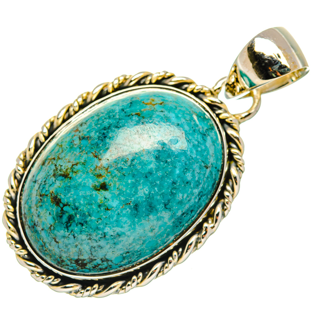 Tibetan Turquoise Pendants handcrafted by Ana Silver Co - PD29953 - Photo 2