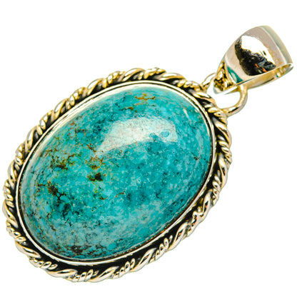 Tibetan Turquoise Pendants handcrafted by Ana Silver Co - PD29953 - Photo 2