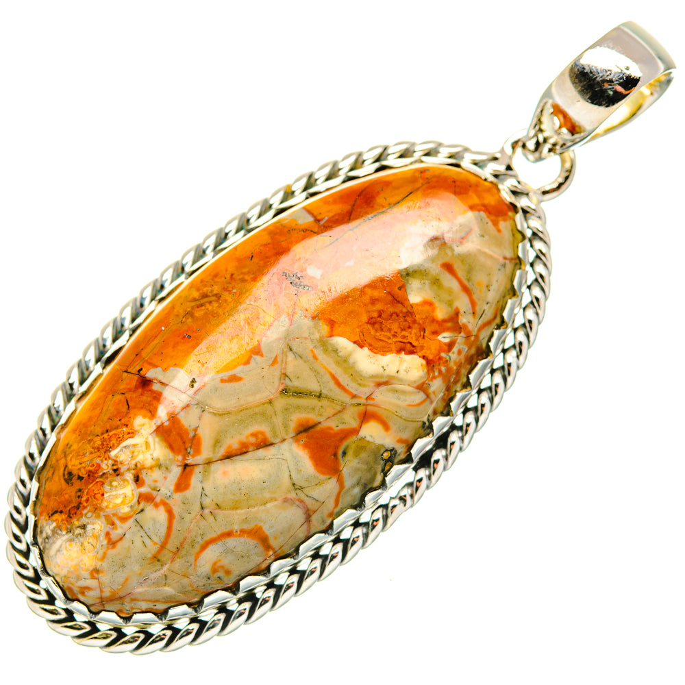 Mushroom Rhyolite Pendants handcrafted by Ana Silver Co - PD29957 - Photo 2