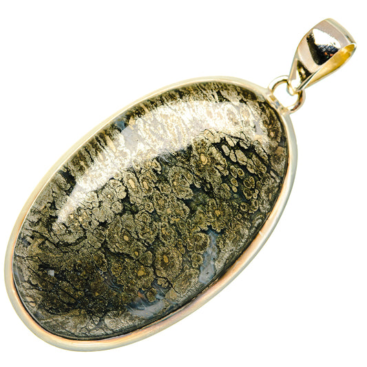 Pyrite Agate Pendants handcrafted by Ana Silver Co - PD29975 - Photo 2