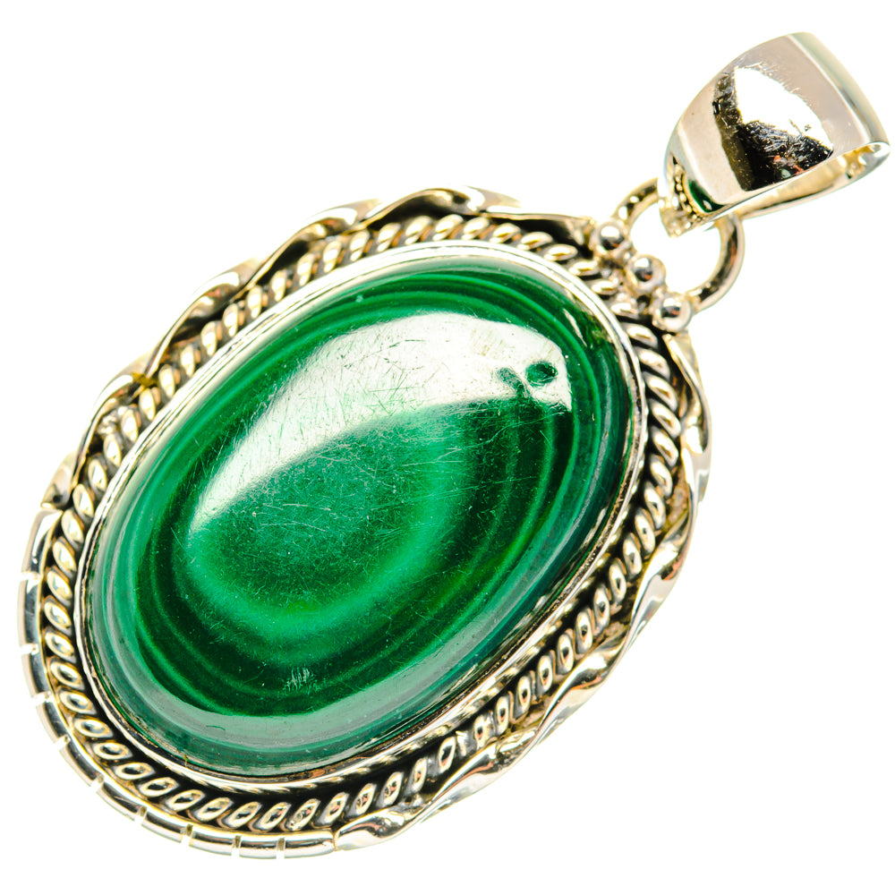Malachite Pendants handcrafted by Ana Silver Co - PD29992 - Photo 2