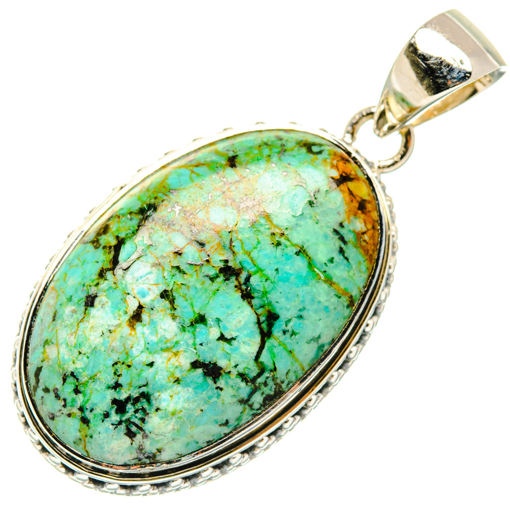 Tibetan Turquoise Pendants handcrafted by Ana Silver Co - PD30007 - Photo 2