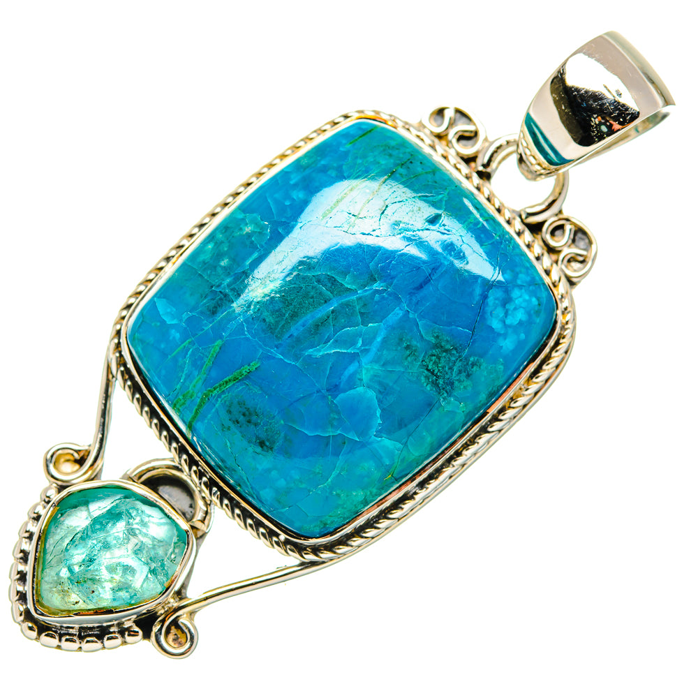 Chrysocolla Pendants handcrafted by Ana Silver Co - PD30014 - Photo 2