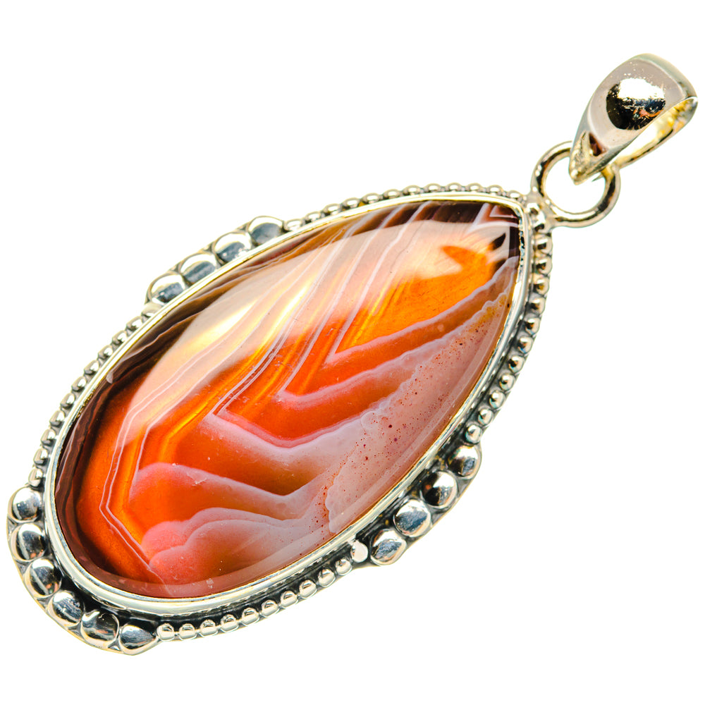 Botswana Agate Pendants handcrafted by Ana Silver Co - PD30016 - Photo 2