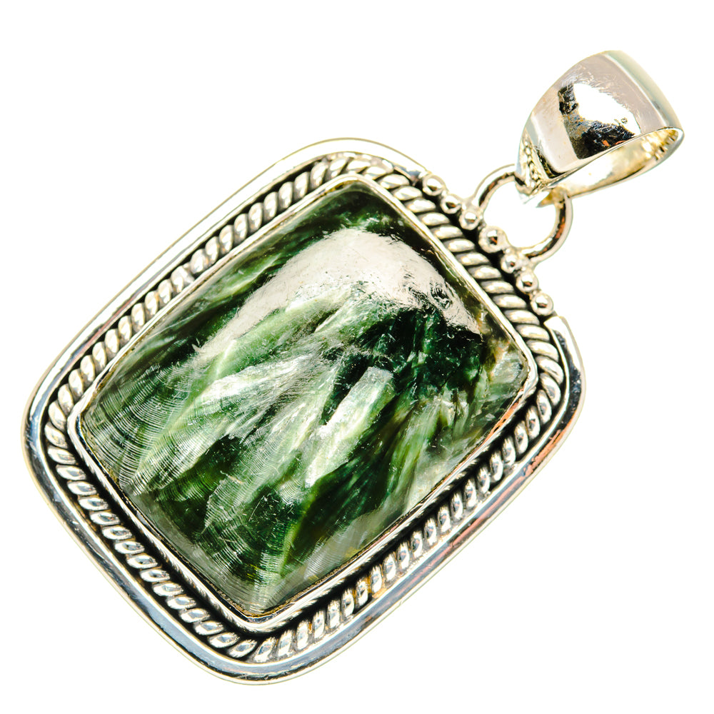 Seraphinite Pendants handcrafted by Ana Silver Co - PD30017 - Photo 2