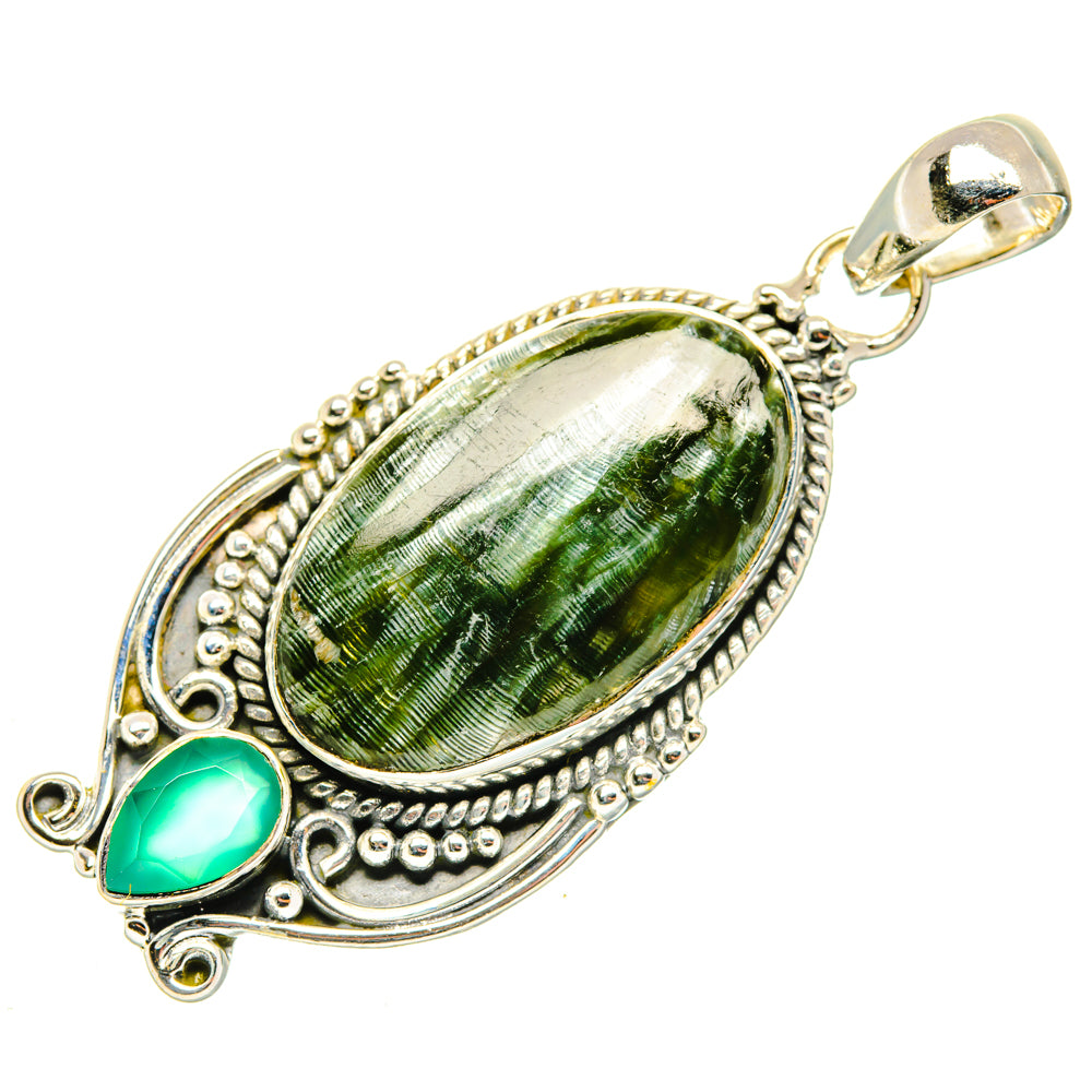 Seraphinite Pendants handcrafted by Ana Silver Co - PD30020 - Photo 2