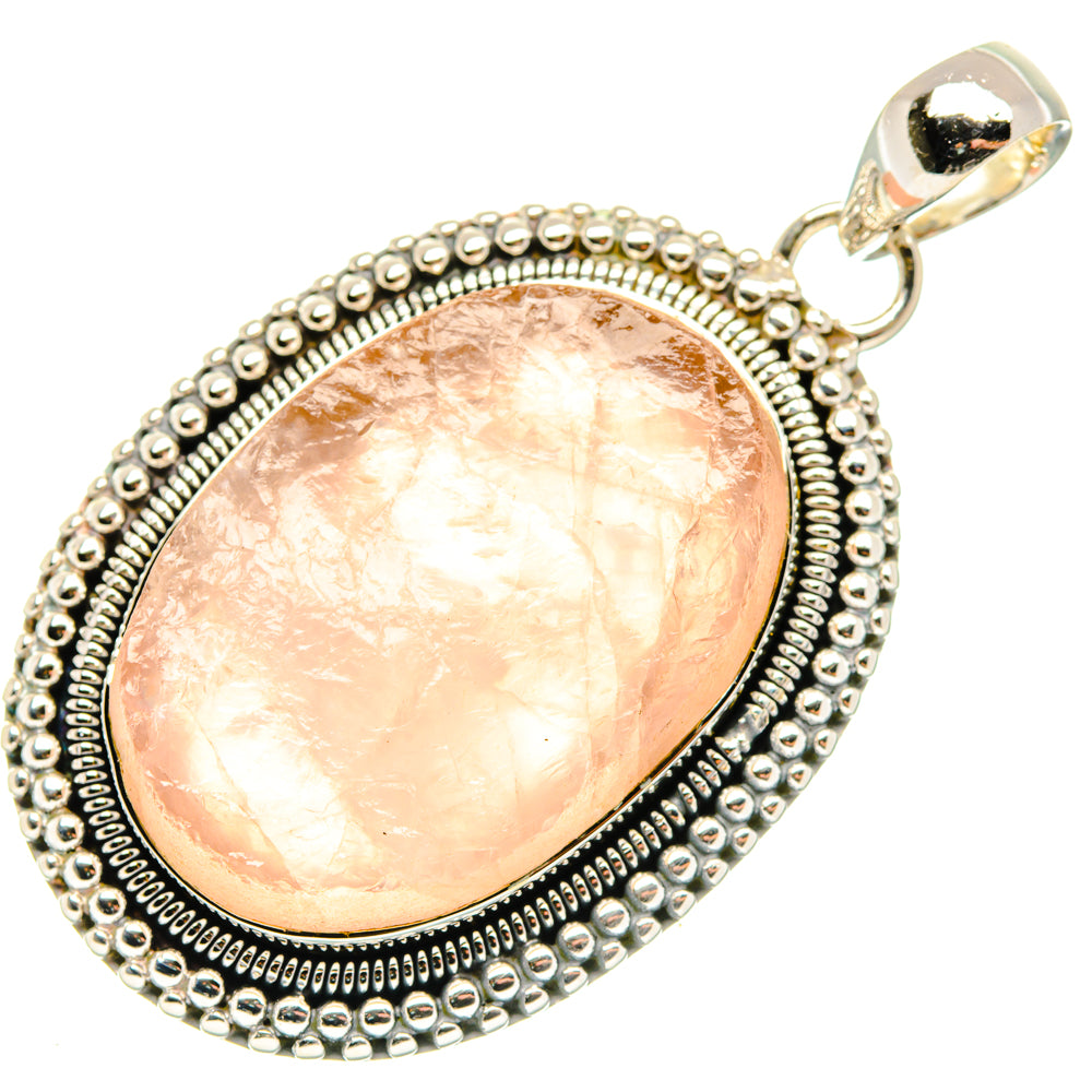Rose Quartz Pendants handcrafted by Ana Silver Co - PD30026 - Photo 2