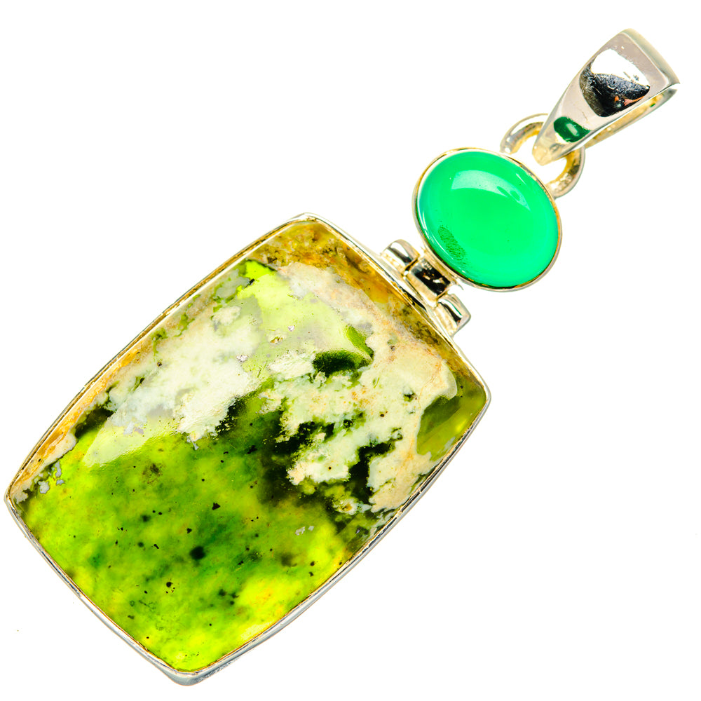 Australian Green Opal Pendants handcrafted by Ana Silver Co - PD30037 - Photo 2