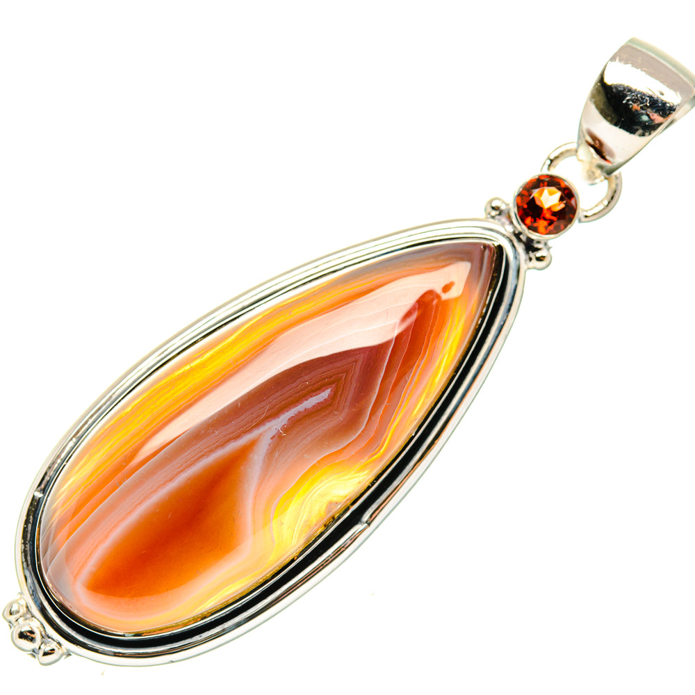Botswana Agate Pendants handcrafted by Ana Silver Co - PD30048 - Photo 2