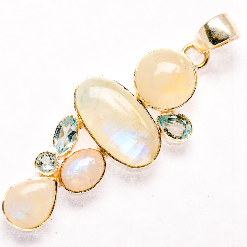 Rainbow Moonstone Pendants handcrafted by Ana Silver Co - PD30078 - Photo 2