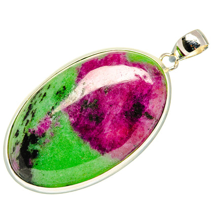 Ruby Zoisite Pendants handcrafted by Ana Silver Co - PD30097 - Photo 2