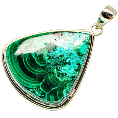 Malachite In Chrysocolla Pendants handcrafted by Ana Silver Co - PD30102 - Photo 2