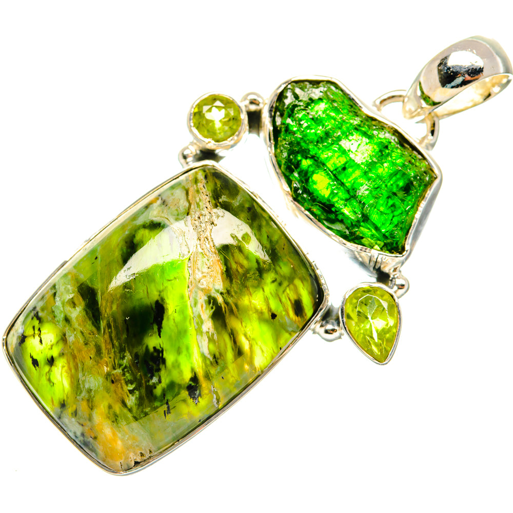 Australian Green Opal Pendants handcrafted by Ana Silver Co - PD30114 - Photo 2