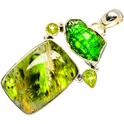 Australian Green Opal Pendants handcrafted by Ana Silver Co - PD30114 - Photo 2