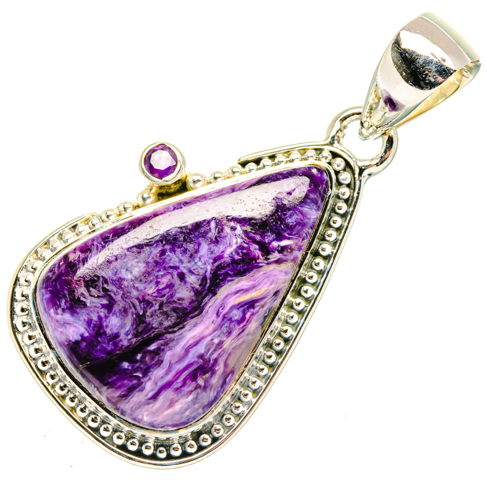 Charoite Pendants handcrafted by Ana Silver Co - PD30140 - Photo 2