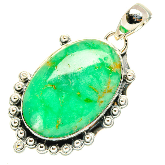 Chrysoprase Pendants handcrafted by Ana Silver Co - PD30141 - Photo 2