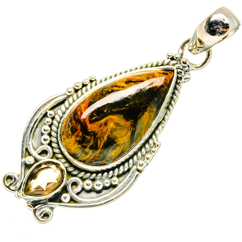 Golden Pietersite Pendants handcrafted by Ana Silver Co - PD30149 - Photo 2