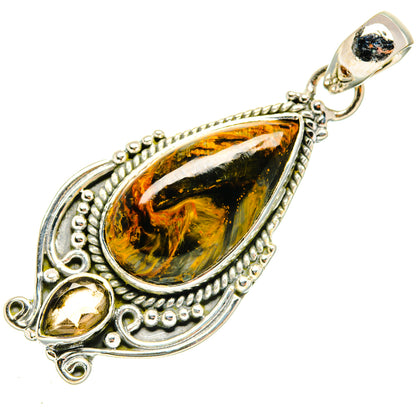 Golden Pietersite Pendants handcrafted by Ana Silver Co - PD30149 - Photo 2
