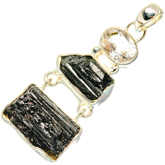 Black Tourmaline Pendants handcrafted by Ana Silver Co - PD30158 - Photo 2