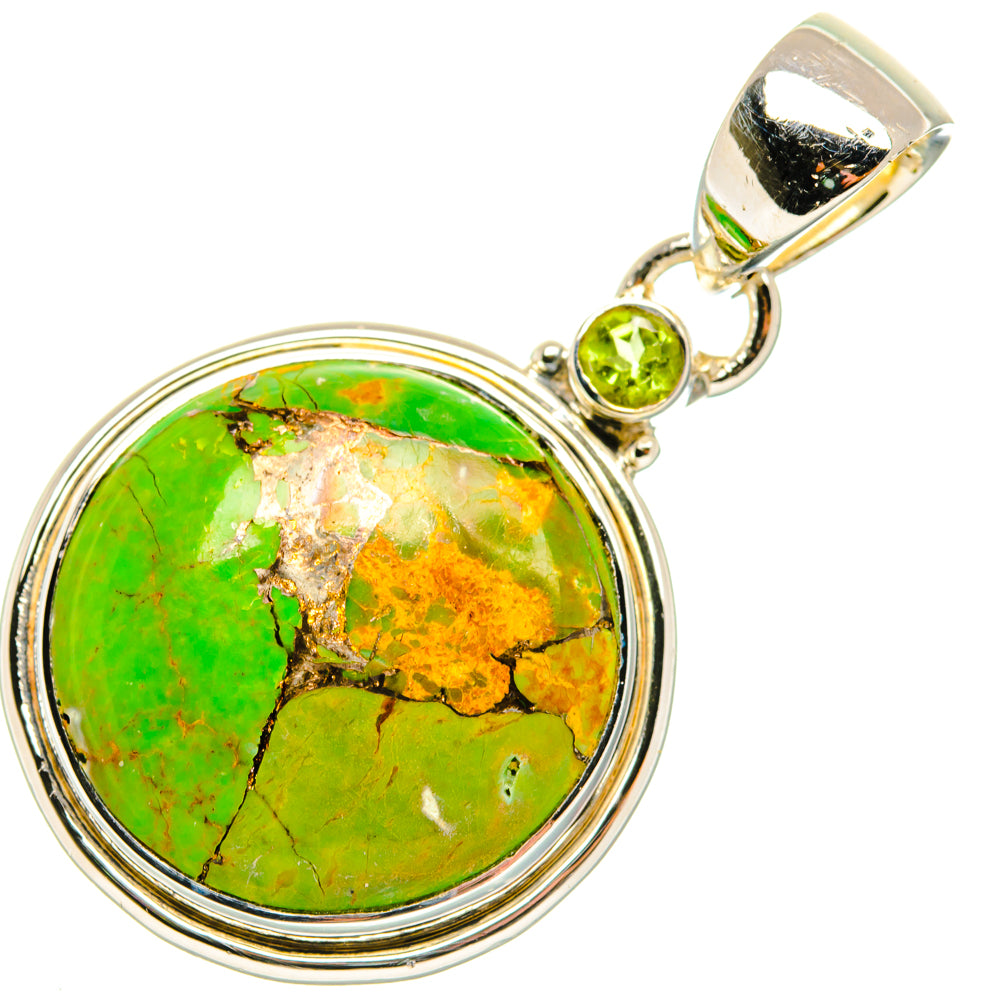 Green Copper Composite Turquoise Pendants handcrafted by Ana Silver Co - PD30163 - Photo 2