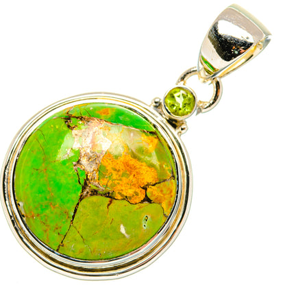 Green Copper Composite Turquoise Pendants handcrafted by Ana Silver Co - PD30163 - Photo 2
