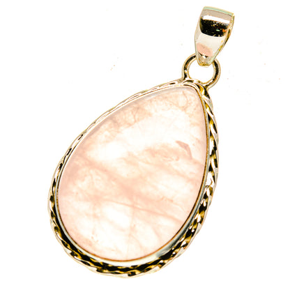 Rose Quartz Pendants handcrafted by Ana Silver Co - PD3017
